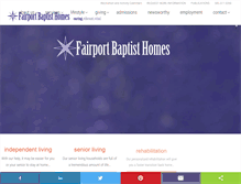 Tablet Screenshot of fairportbaptisthomes.org